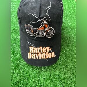 Harley-Davidson Black‎ and Orange Motorcycle Cap